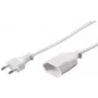 Cable alargador de corriente e+p SVE 2 3 m 1 toma AC blanco
