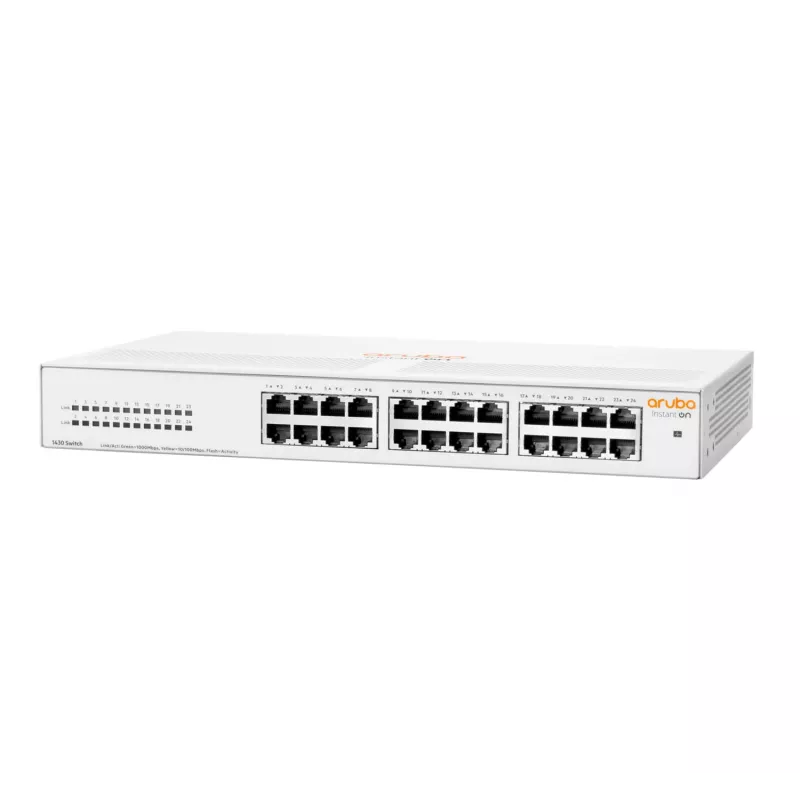 HPE Aruba Networking Aruba Instant On 1430 24G no gestionado L2 Gigabit Ethernet (10/100/1000) 1U blanco