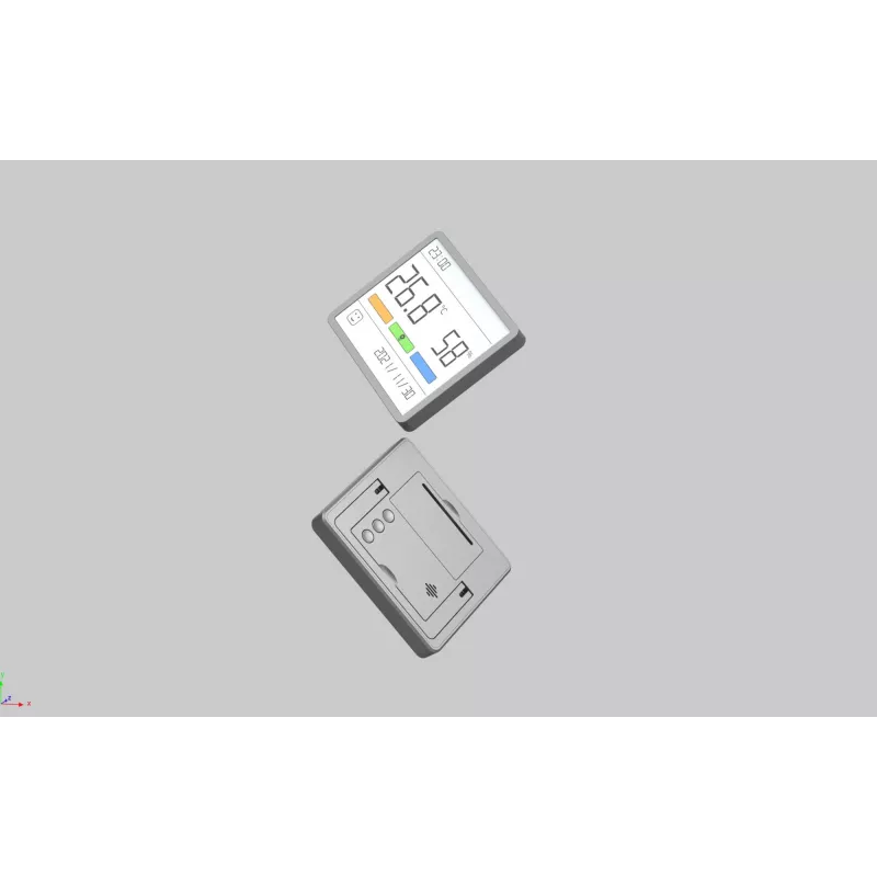 Higrómetro, termómetro y reloj combinados MOVA MTHM01 – unidad interior digital para medir la humedad relativa y la temperatura, compacta para escritorio, estantería o pared