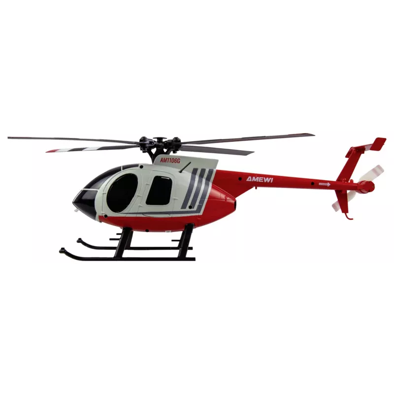 Amewi Helicóptero RC MD500 Batería Li-Po 350mAh Plata/Rojo (25354)