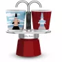 Cafetera italiana de cocina BIALETTI MINI EXPRESS Magritte rojo – modelo 0001406, pequeña cafetera exprés de cocina