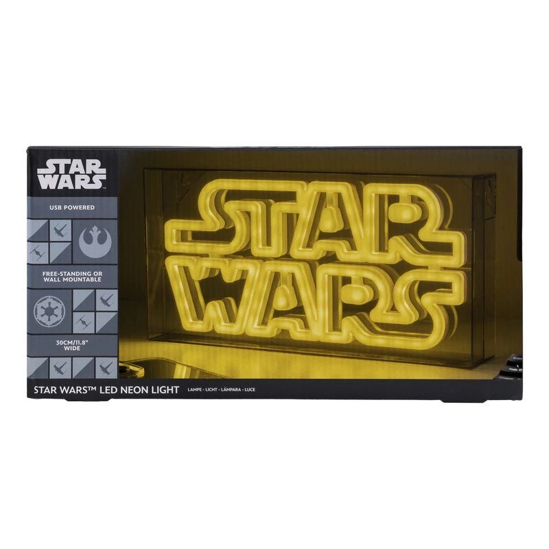 Luz de neón LED Paladone Star Wars diseño PP13123SW — letrero LED decorativo para pared o estante