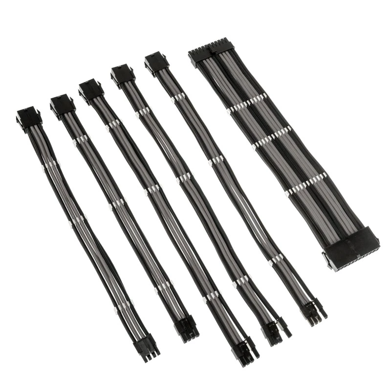 Kolink Core Adept COREADEPT-EK-BGR kit de extensión de cables trenzados, negro/gris