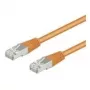 Cable de red CAT 5e Wentronic Goobay, F/UTP, naranja, 0,5 m - mezcla de cobre CCA (93456)