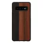 Funda para smartphone man and wood para Samsung Galaxy S10 — ébano negra, parte trasera de madera protectora y parachoques
