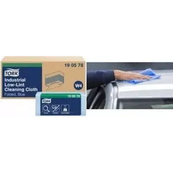 Paños de limpieza Tork W4 190578 – paños de limpieza azules antipelusa