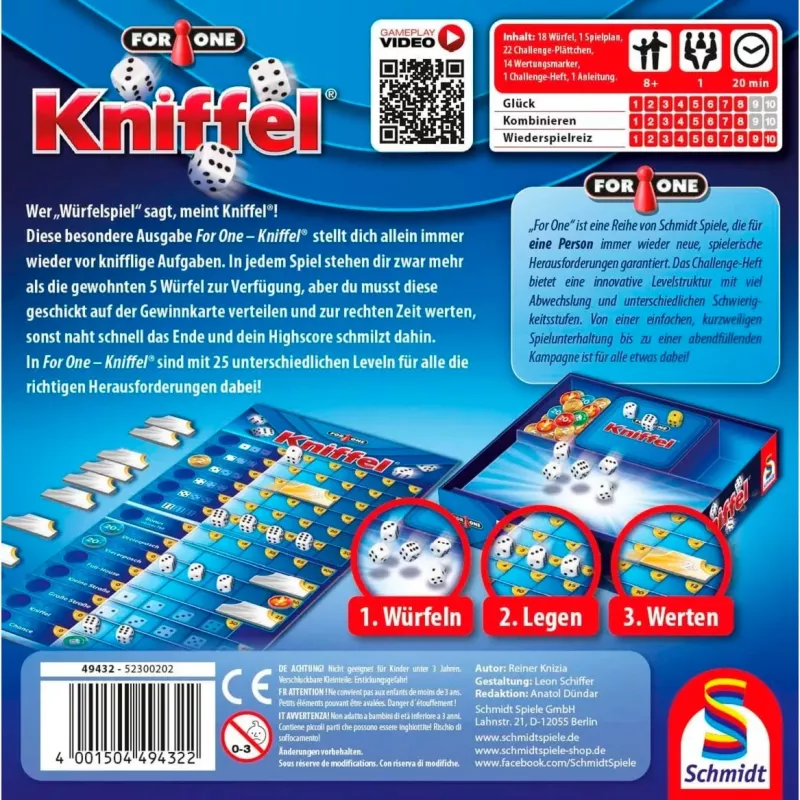 For One - Kniffel, juego de dados