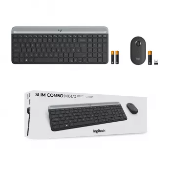 Conjunto de teclado y ratón Logitech MK470 Slim Combo