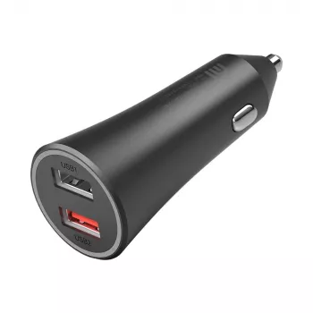 Cargador de coche Xiaomi 37 W doble puerto negro, negro