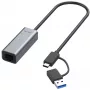 Adaptador Ethernet ALLNET ALL-NC-2.5G-USBC_A USB 3.0 Type-C y Type-A 2,5 Gbps Multi-Gigabit LAN