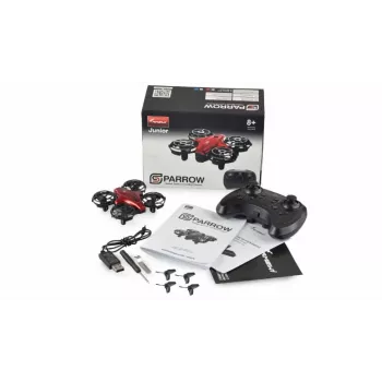 Dron con cámara Amewi 25324 mini dron 300 mAh Negro Rojo