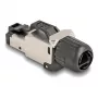 DeLOCK 86016 conector de cables RJ45/LSA negro plateado conector macho