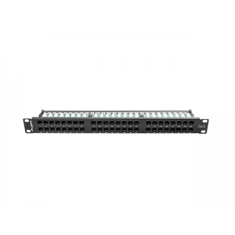 Lanberg PPU6-1048-B - Patch panel - 1U - 19 pulgadas