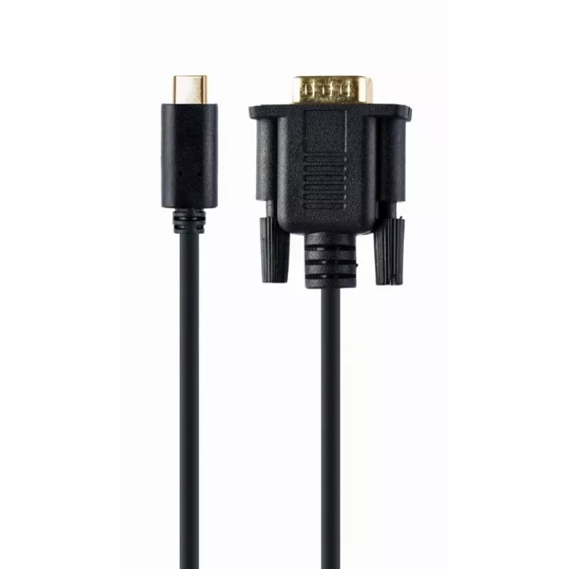 Gembird A-CM-VGAM-01 cable adaptador de USB-C a VGA macho, 1920x1080 60 Hz, 2 m, negro