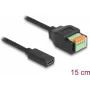 Cable USB 2.0 DeLOCK conector hembra USB Type-C a adaptador de regleta de bornes 15 cm