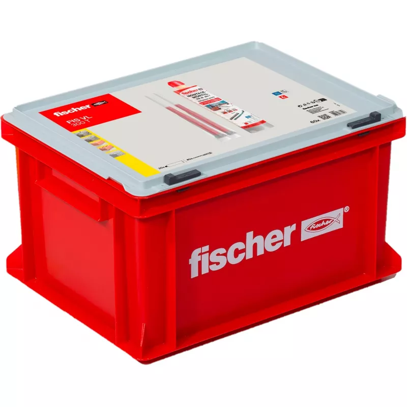 Mortero de inyección FISCHER FIS VL 300 T HWK G gris — 20 cartuchos de 300 ml