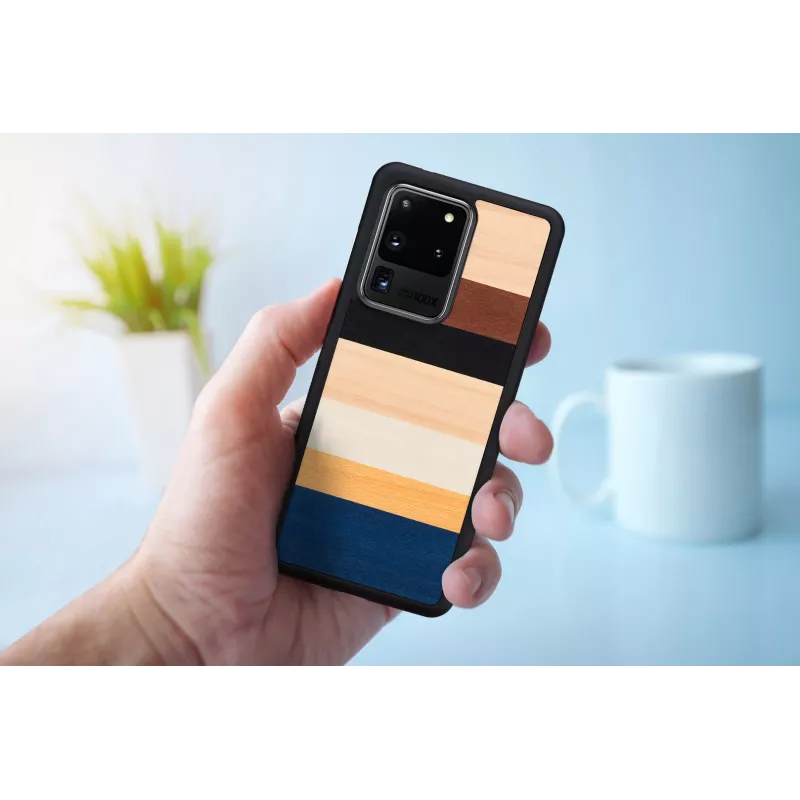 Funda para móvil Man and Wood para Samsung Galaxy S20 Ultra — negra