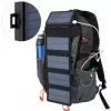 PowerNeed ES20000B panel solar plegable con power bank, 9 W, 20000 mAh, Li-Poly, 2x USB 2 A, negro