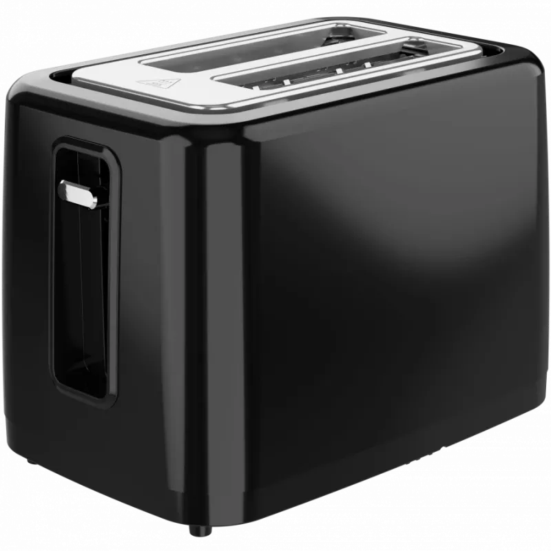 Tostadora eléctrica, negra, 220-240V, 50-60Hz, 780-930W, 2 ranuras, 3 modos, 7 niveles de tostado