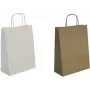 Bolsa de papel agipa 101853 – pequeña, papel kraft, exterior blanco, interior natural, asa de cordón, 1 ud.