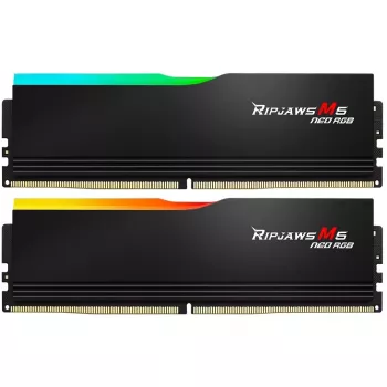 DIMM 64 GB DDR5-6000 (2x 32 GB) Dual-Kit, memoria negra, F5-6000J3238G32GX2-RM5NRK, Ripjaws M5 Neo, AMD EXPO