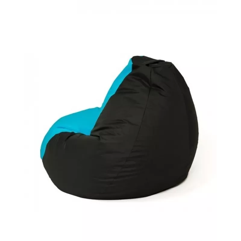 Puf saco Sako pera negro y azul L 105 x 80 cm