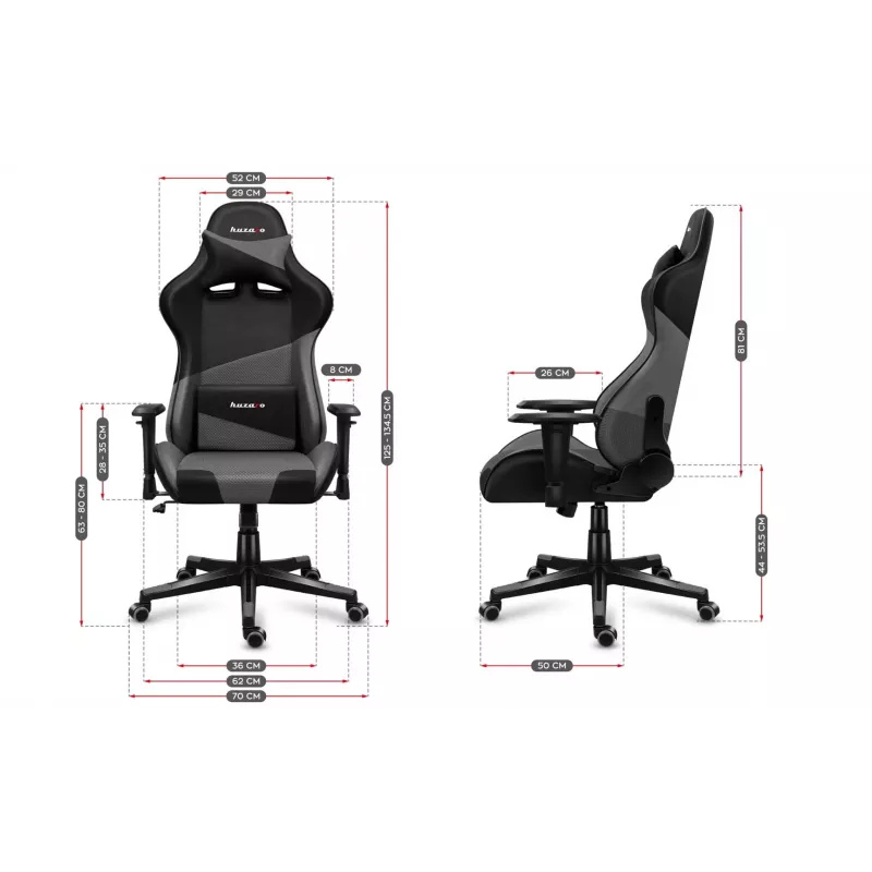 Silla gaming Huzaro Force 6.2 gris Mesh