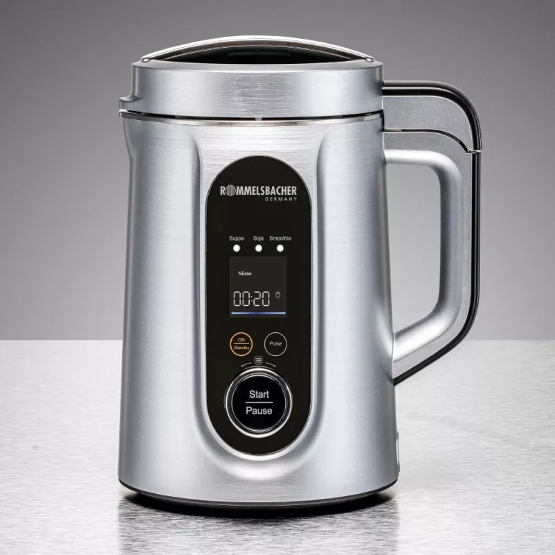 Máquina de sopas y bebidas vegetales Rommelsbacher SVD 1400, 1,3 L, 1400 W, plata, carcasa de plástico