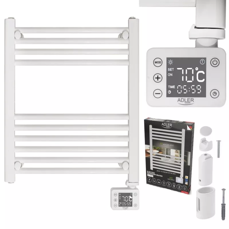 Radiador eléctrico de baño LED | AD 7823 | radiador | 400 W | blanco | IP24