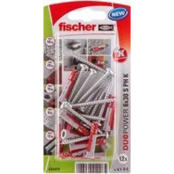 Fischer DuoPower 6 x 30 S PH K NV taco 30 mm 535479 1 set (535479)