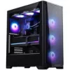 Caja de PC PHANTEKS Eclipse G370A, torre Midi, SSI-EEB, RGB, cristal templado - incluye 3 ventiladores de 120 mm, negra