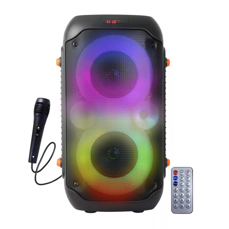 Altavoz karaoke Esperanza EP156 BT FM LED RGB negro 20W