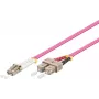 Cable de fibra óptica Goobay LC-SC OM4 0,5 m Rosa
