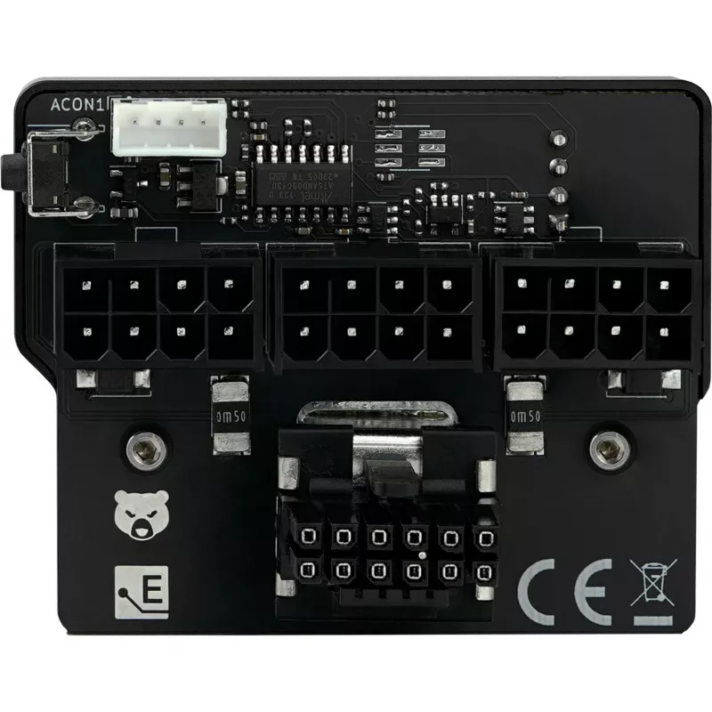 Adaptador de cable de alimentación PCIe Thermal Grizzly TG‑WV‑P38H1R 1×12VHPWR a 3×8‑pin (invertido), negro