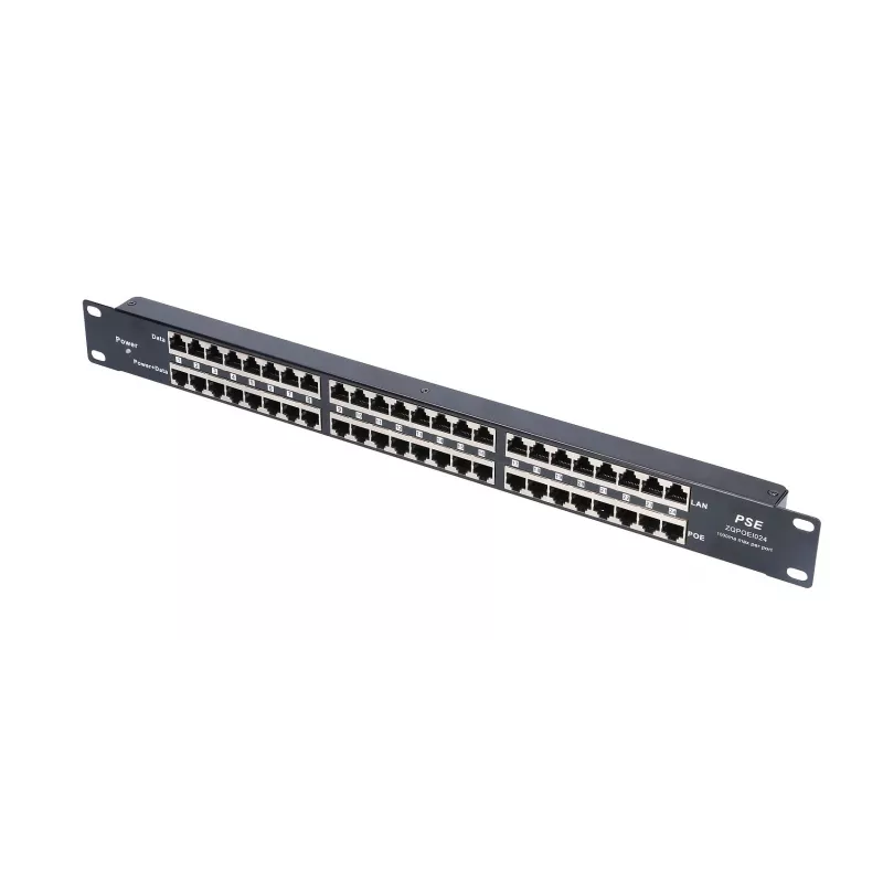 Inyector PoE Extralink 24 puertos 24x 100Mb/s RJ45, rack
