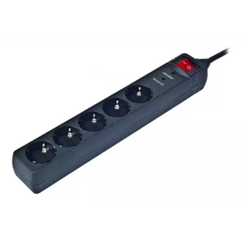 Protector contra sobretensiones Gembird SPG5-C-10 negro 5 tomas AC 250V 3m