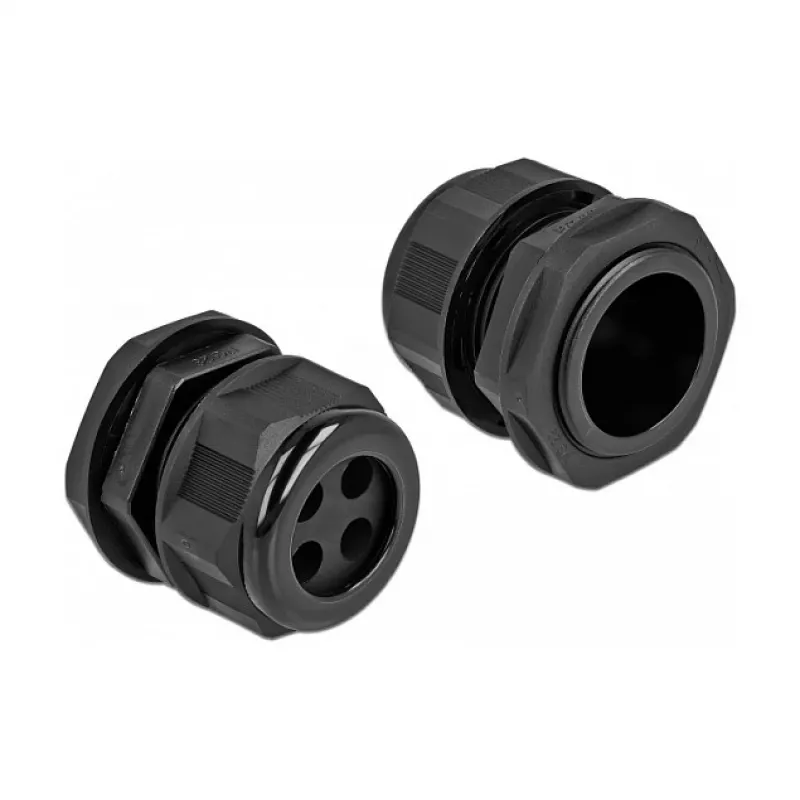Prensaestopas DeLOCK 60383 negro plástico 2 uds.