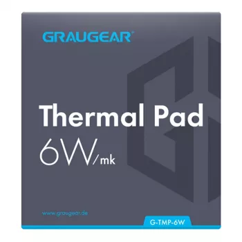 Almohadilla térmica GrauGear G-TMP-6W 100×100×1 mm, conductividad térmica 6 W/m·K