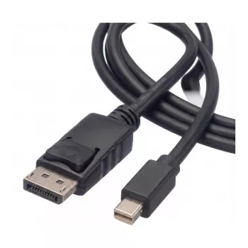 ROLINE - Cable DisplayPort - DisplayPort (M) - Mini DisplayPort (M) - 5 m - con bloqueo - negro (11.04.5637)