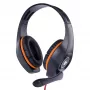 Gembird GHS-05-O auriculares gaming con cable, supraaurales, 3,5 mm, control de volumen, 20-20000 Hz, 32 Ohm, cable de 2 m, negro/naranja