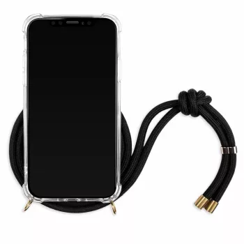 Funda con collar para teléfono Lookabe para iPhone XR, oro/negro