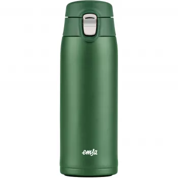 Vaso de viaje EMSA N2151900, verde oscuro, 0,4 L, tapa abatible