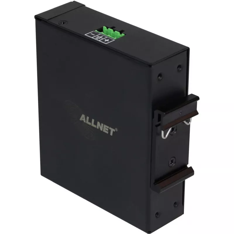 Inyector PoE ALLNET ALL-PI2014-I-BT90 90W Industrial Gigabit, carcasa metálica DIN