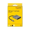 Lector de tarjetas DeLOCK 91741 USB 3.2 Gen 1 Type-C negro gris