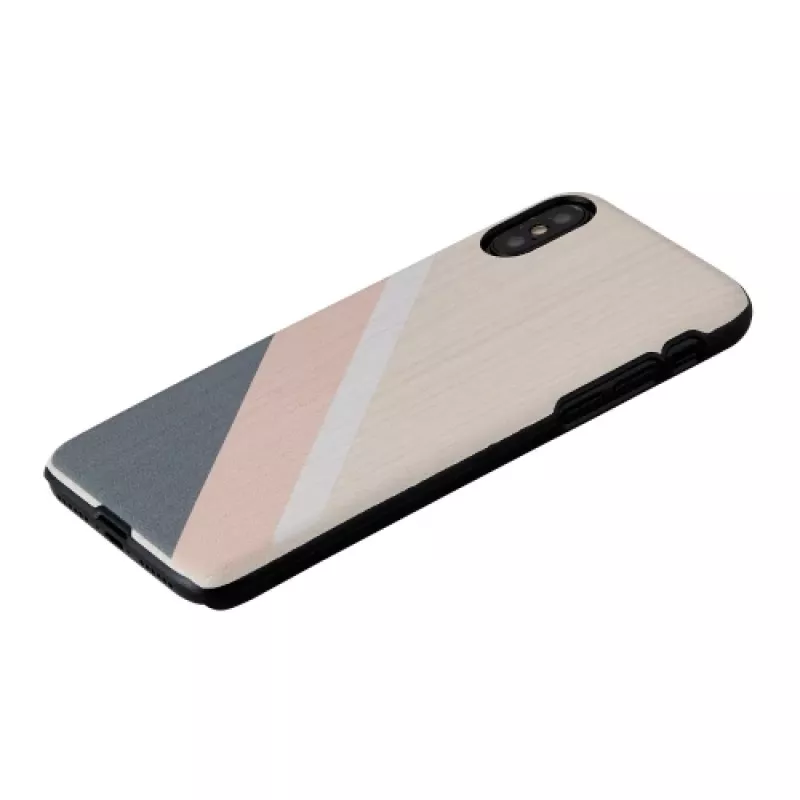 Funda para smartphone man and wood para iPhone X/XS — Pink Suit negra