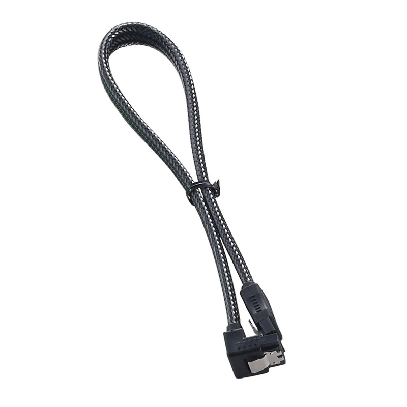 Cable ModMesh SATA 3 en ángulo recto 30 cm - carbono - cable - digital/datos (CM-CAB-RSAT-N30KC-R)