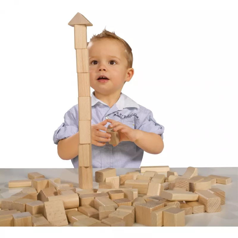 Eichhorn bloques de construcción de madera natural, juguete de construcción