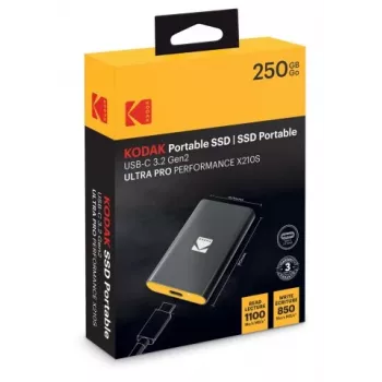 SSD portátil Kodak X210S 250 GB USB-C 3.2 Gen 2 EKSSD250GX210SK