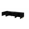 Mueble RTV Cama PAFOS 200x42x52 negro mate