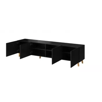 Mueble RTV Cama PAFOS 200x42x52 negro mate